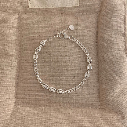 小丞飾
韓國南大門設計師款s925純銀重工豬鼻子手鍊小眾時髦博主同款手鍊 $990。#B601046