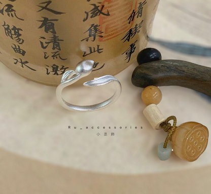 鬱金香可愛風開口戒#419