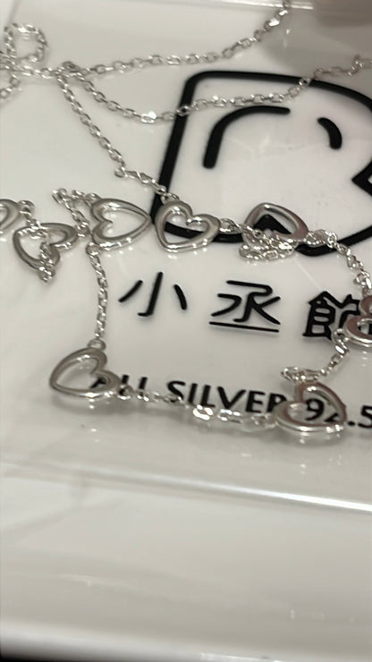 小丞飾_韓國飾品 925 鏤空愛心 項鍊，上身愛心服貼 非常百搭好看
$590 
41+4公分
#1031-3N