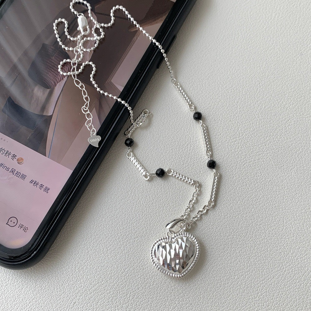 小丞飾_S925純銀混搭風 菱格紋愛心吊墜豆豆項鏈 愛心吊墜可拆
49+5公分
$1690 
#1031-1N