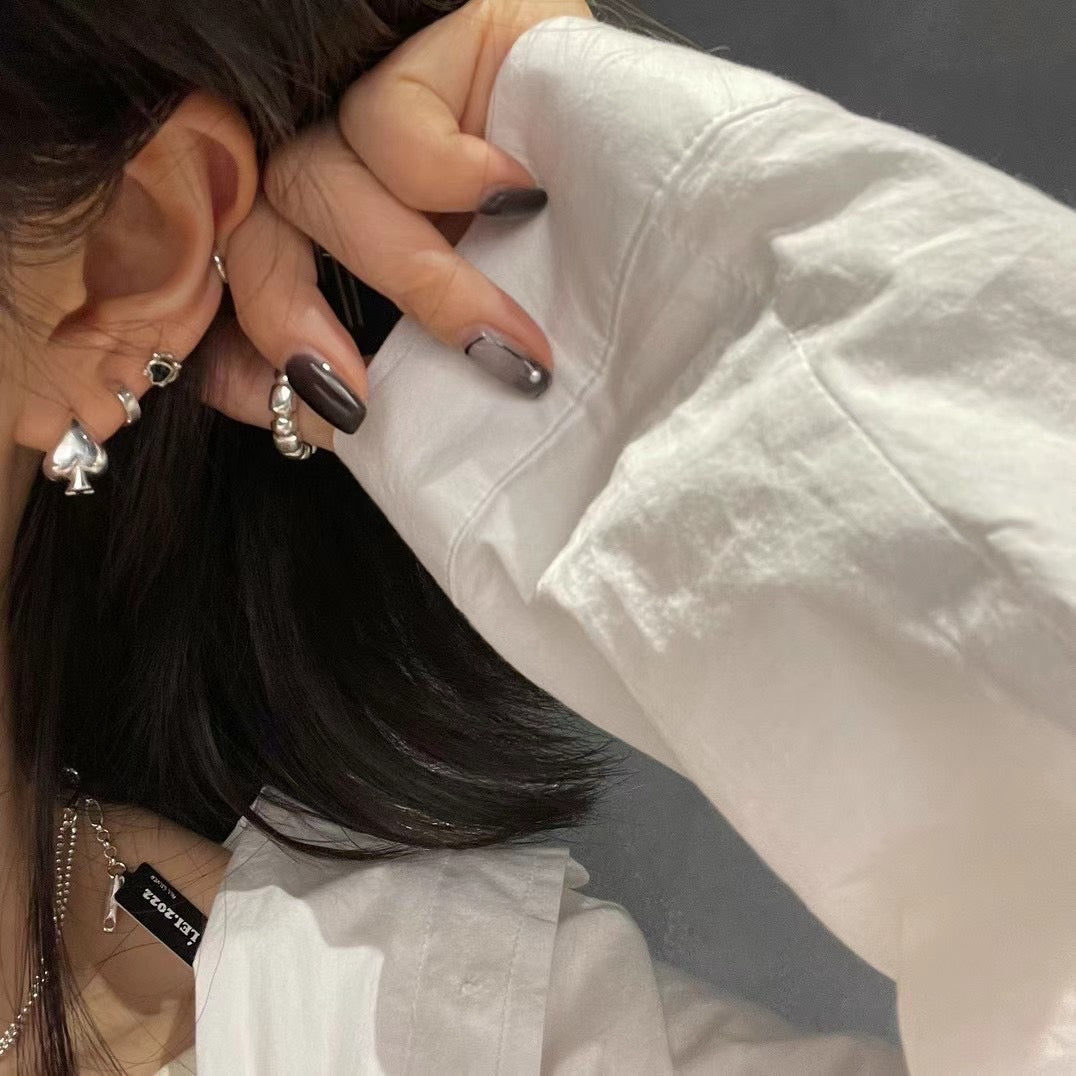 小丞飾 韓國製造
可愛的黑桃心耳扣  #100
$790