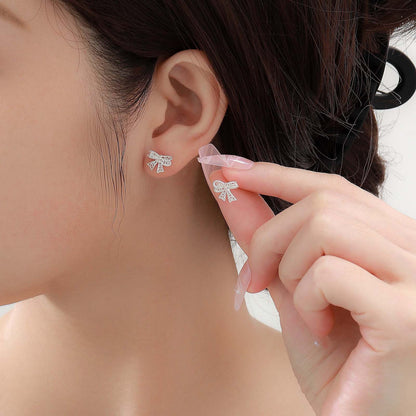 小丞飾 蕾絲蝴蝶結轉珠耳環 珠珠3mm E6032726