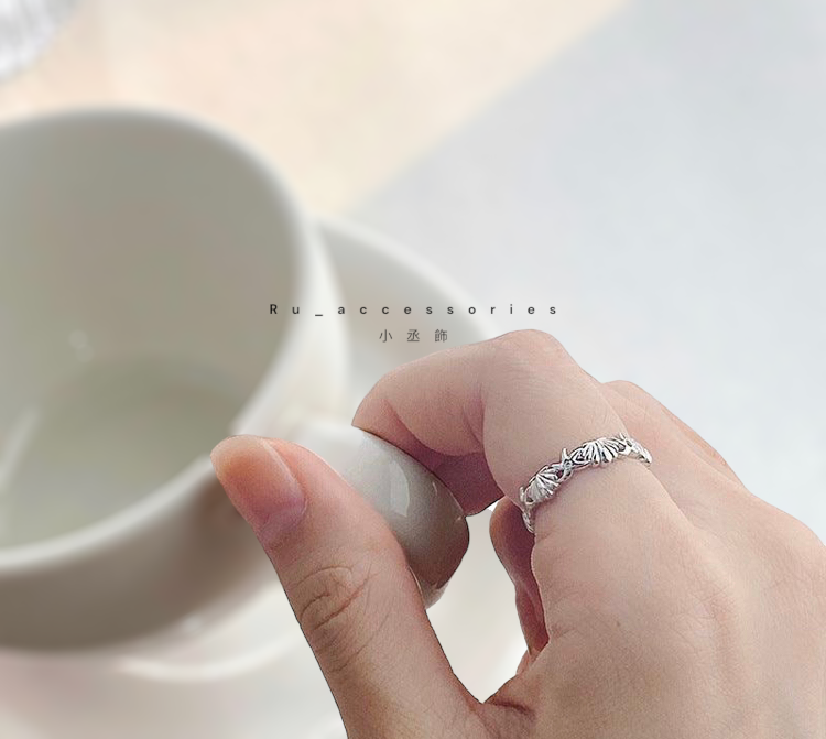 浪漫貝殼星開口戒 ＄404