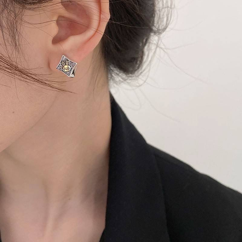 復古撞色兔兔耳扣 #24