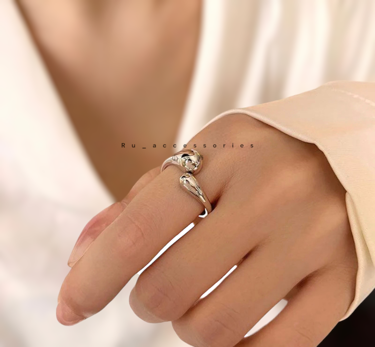 水滴戒 開口戒 #401