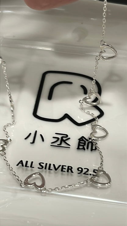 小丞飾_韓國飾品 925 鏤空愛心 項鍊，上身愛心服貼 非常百搭好看
$590 
41+4公分
#1031-3N