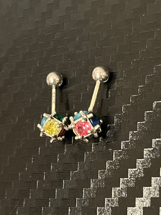 小丞飾 彩鑽轉珠耳環 圓珠3.3mm
