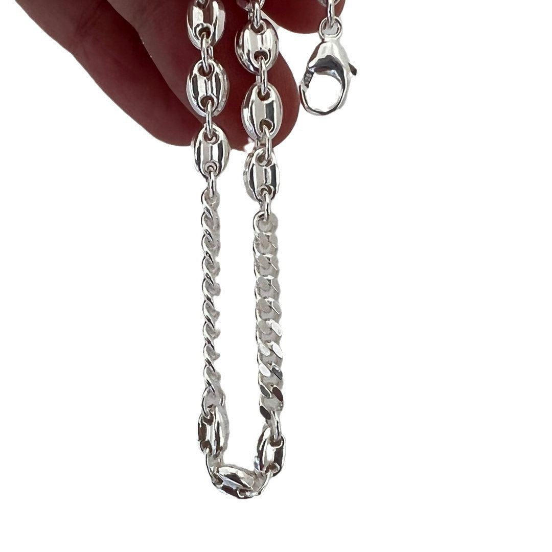 小丞飾
韓國南大門設計師款s925純銀重工豬鼻子手鍊小眾時髦博主同款手鍊 $990。#B601046