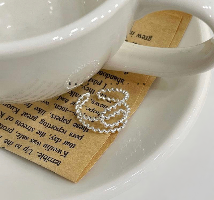 波浪鏤空開口戒＃418