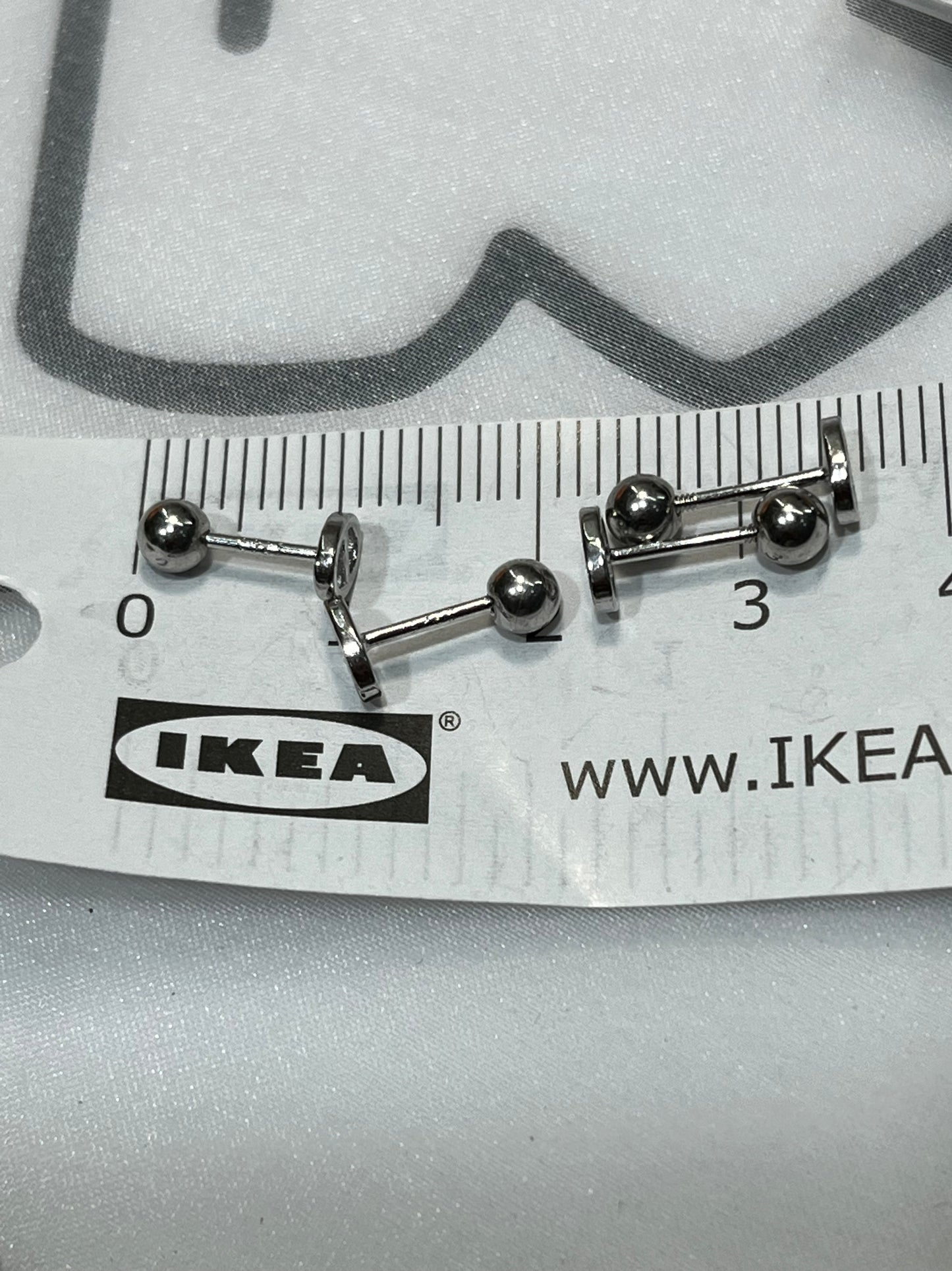 小丞飾 珠筆轉珠耳環 $190 珠珠3.5mm 耳針 7mm #126