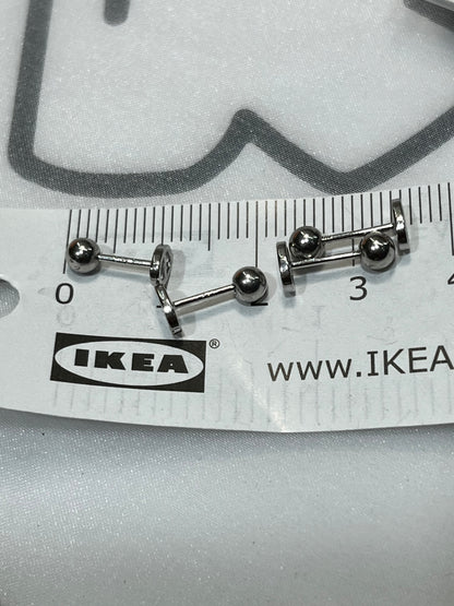 小丞飾 珠筆轉珠耳環 $190 珠珠3.5mm 耳針 7mm #126