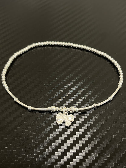 小丞飾 佩戴超方便的彈力繩蝴蝶結🎀圓珠腳鏈$890 #A601021