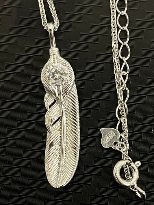 小丞飾-莫桑鑽-30分，葉子🍃項鍊 40+5公分 N6031504