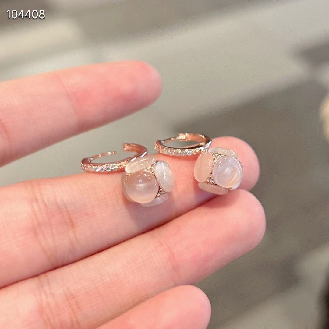 小丞飾👆L通體全純銀
貓眼石 可愛易扣耳環 #104
$470