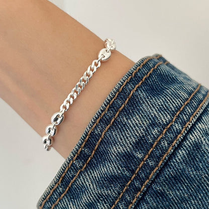 小丞飾
韓國南大門設計師款s925純銀重工豬鼻子手鍊小眾時髦博主同款手鍊 $990。#B601046