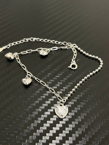 小丞飾 造型愛心AB 鏈腳鏈 19+5公分 $690  #A601022