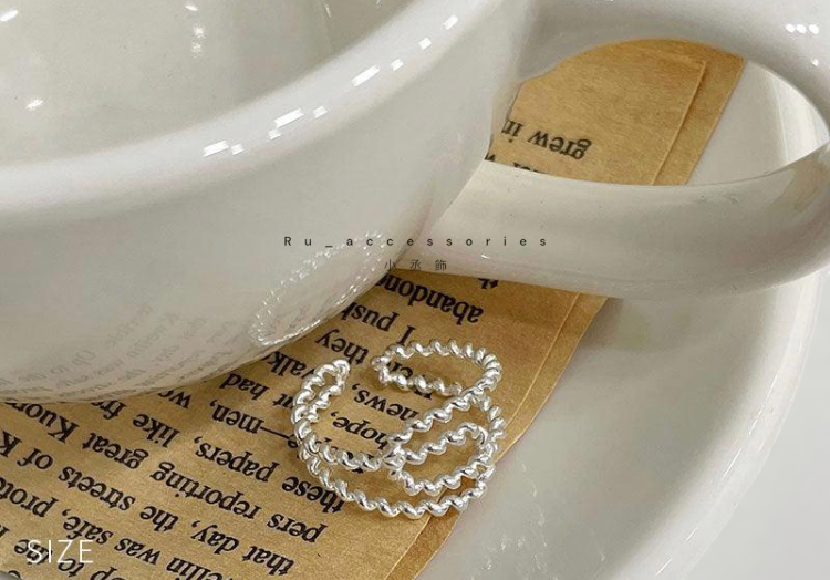 波浪鏤空開口戒＃418