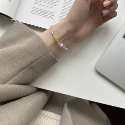 小丞飾 彩石碎銀精美手鍊 #B601115