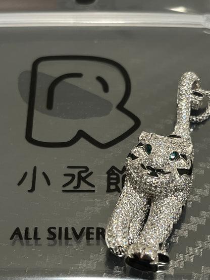 小丞飾
高品質霸氣綠眼滿鑽豹項鍊 
60公分
$3690。#N601033