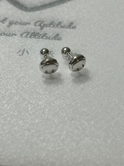 笑臉轉珠耳環 珠珠3mm, 耳針7mm $190 #141