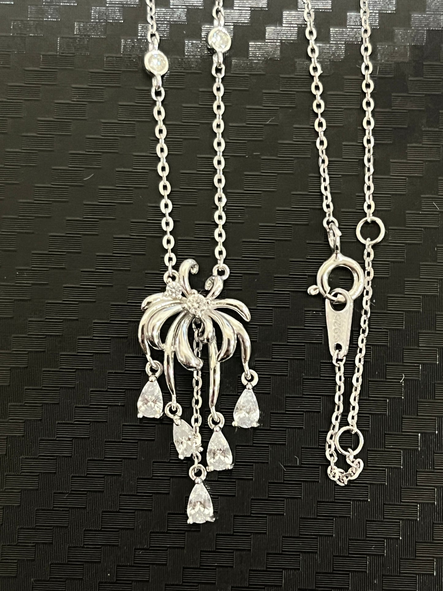 小丞飾-莫桑鑽-煙花🎆項鍊 40+2+3公分 N6031523