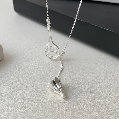 小丞飾
S925純銀羽毛球拍抽拉項鍊女韓國小眾設計高級感復古小紅書鎖骨鏈 
羽球🏸的頭是珍珠喔 很可愛 
50+3+3公分
$1490   N601035