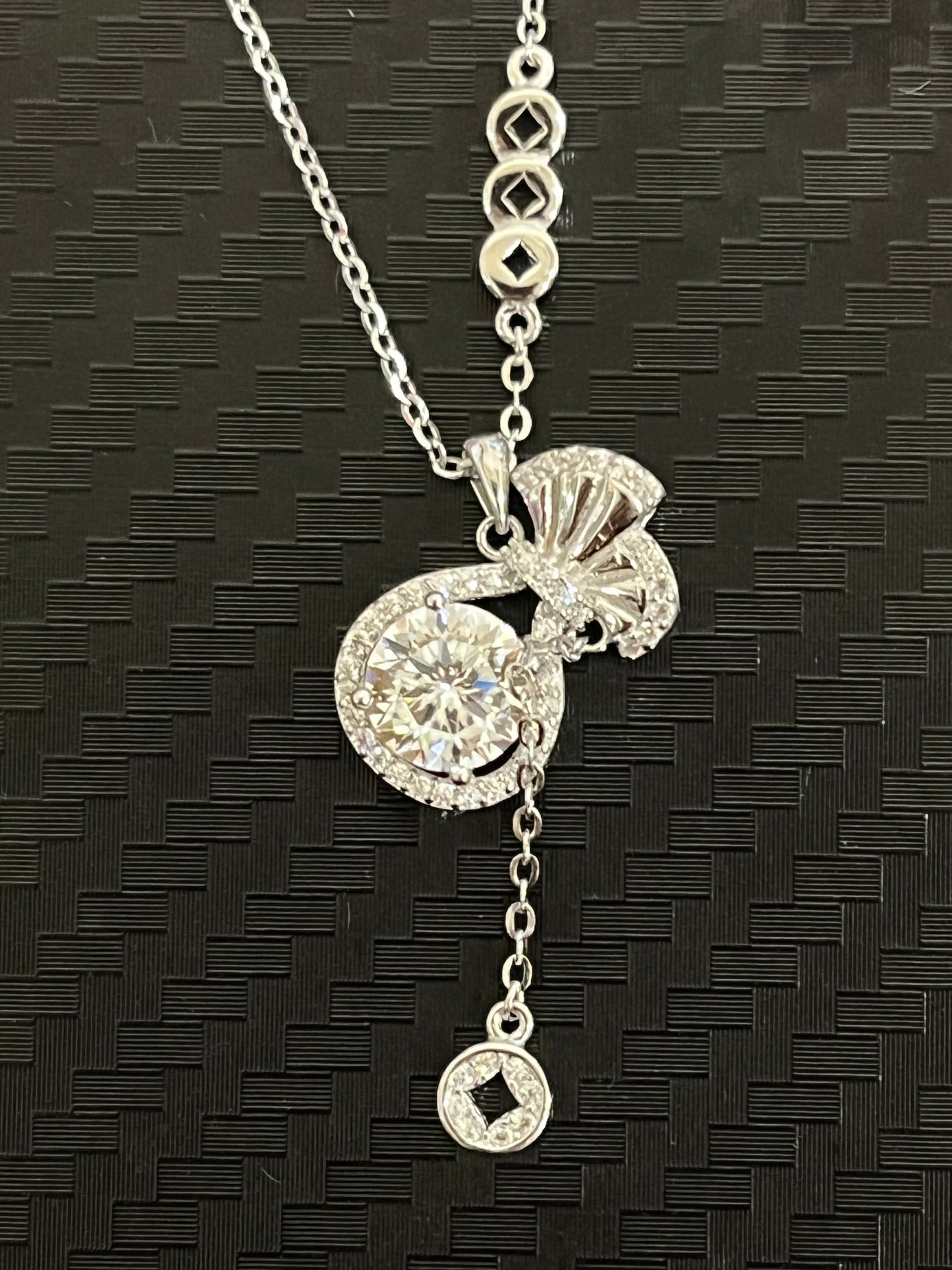 小丞飾-莫桑鑽1ct-錢幣錢袋Y字鏈 40+2+3 N6031516