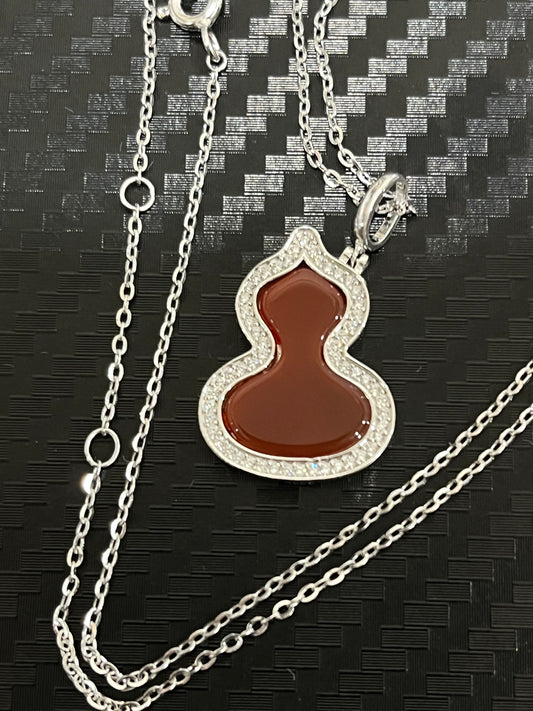 小丞飾-莫桑鑽-幸運紅葫蘆項鍊 40+2+3公分  N6031618