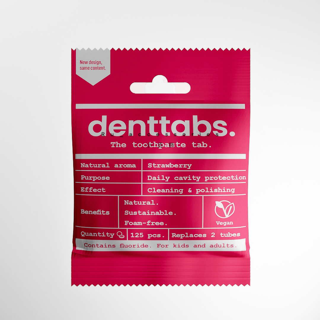 公司正品 德國牙膏錠 125 顆一包 德國第一品牌 denttabs. 愛護地球 立即開始