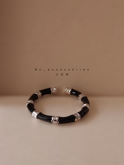 記憶中的黑白配-開口戒 ＃75