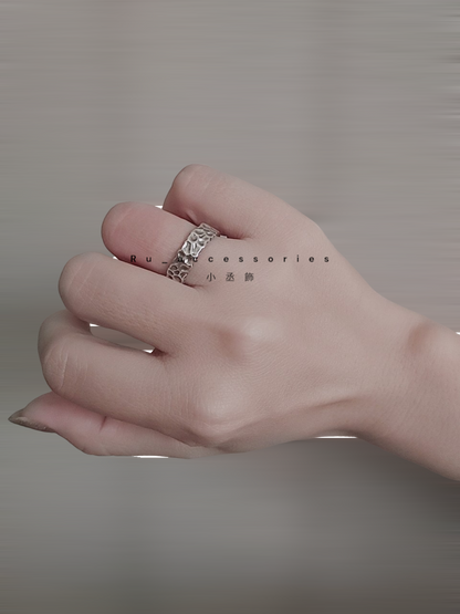 熔岩復古做舊開口戒 ＃311