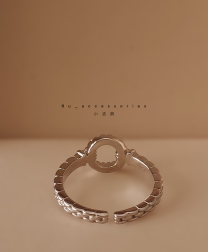 絕美微鑲經典單圈開口戒 ＃73