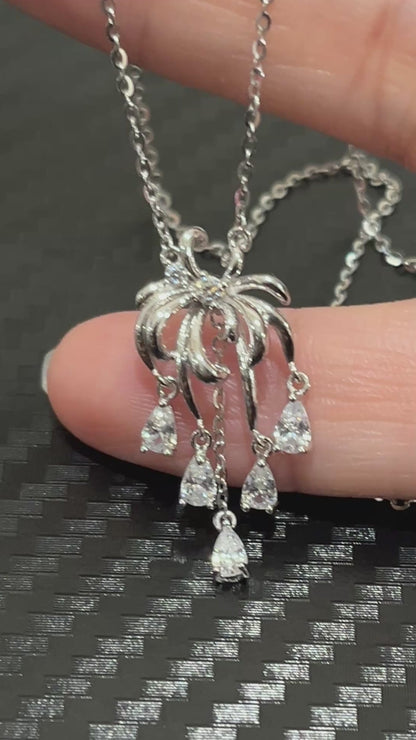 小丞飾-莫桑鑽-煙花🎆項鍊 40+2+3公分 N6031523