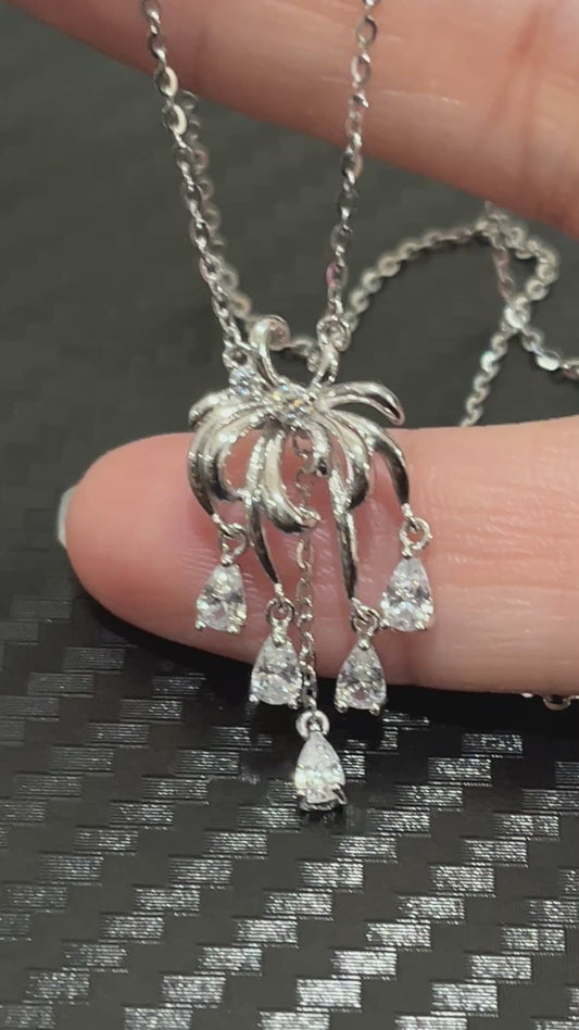 小丞飾-莫桑鑽-煙花🎆項鍊 40+2+3公分 N6031523