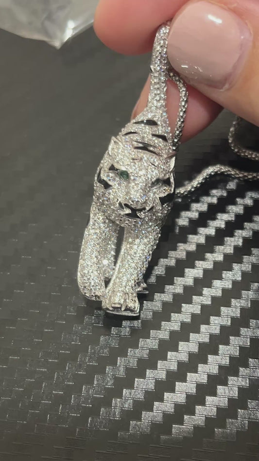 小丞飾
高品質霸氣綠眼滿鑽豹項鍊 
60公分
$3690。#N601033