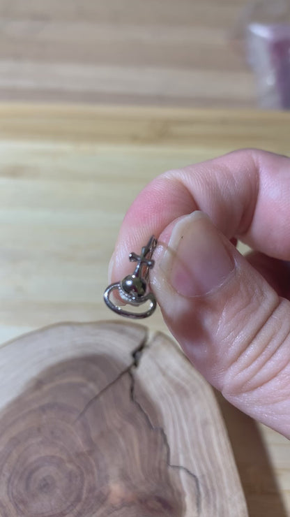 圈口約一公分 土星🪐耳扣$310 #103