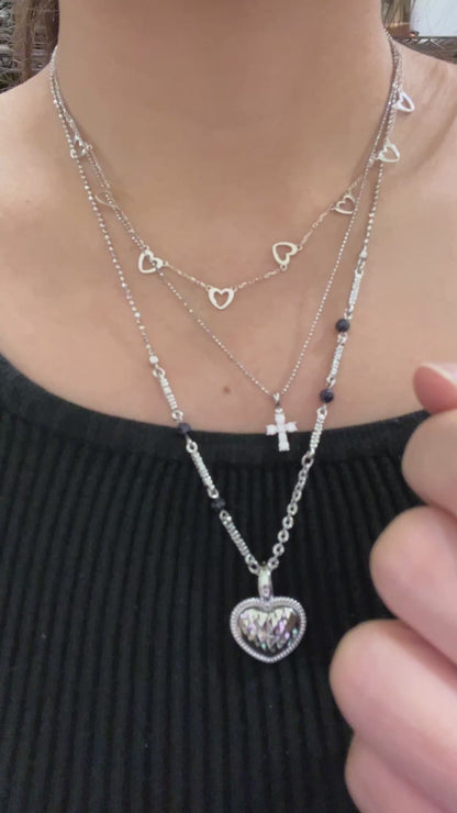 小丞飾_S925純銀混搭風 菱格紋愛心吊墜豆豆項鏈 愛心吊墜可拆
49+5公分
$1690 
#1031-1N